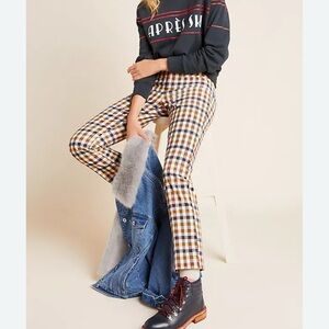 Anthropologie The Essential Skinny Kick Flare Corduroy High Rise Pants Size 8